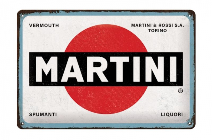 Blechschild "Martini Logo" - 30 x 20cm